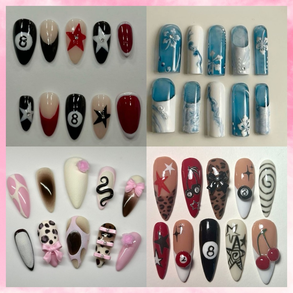 Resin Art Set - 10 stuks handgemaakte manicure armor press-on