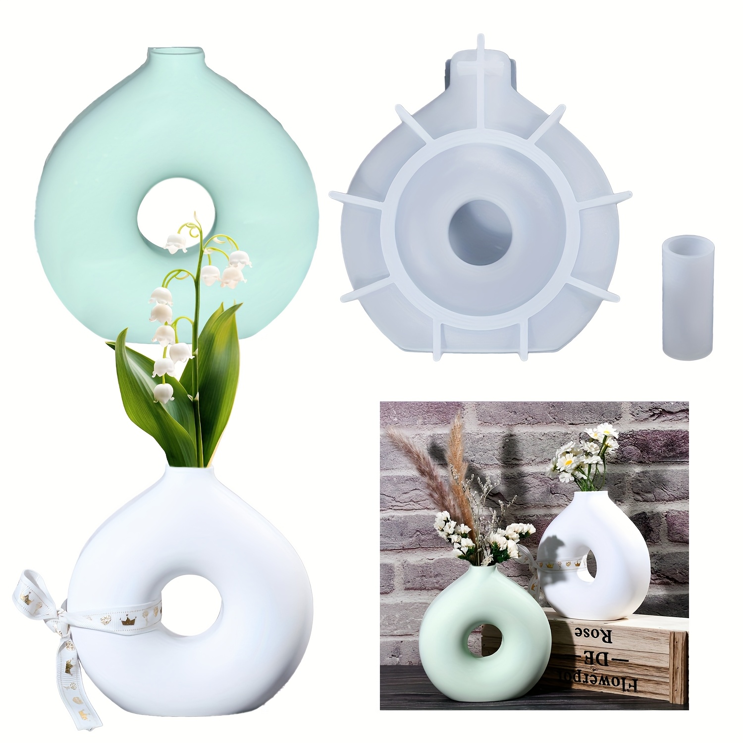 Resin Art Equipment - 1 DIY ronde vaas siliconen mal