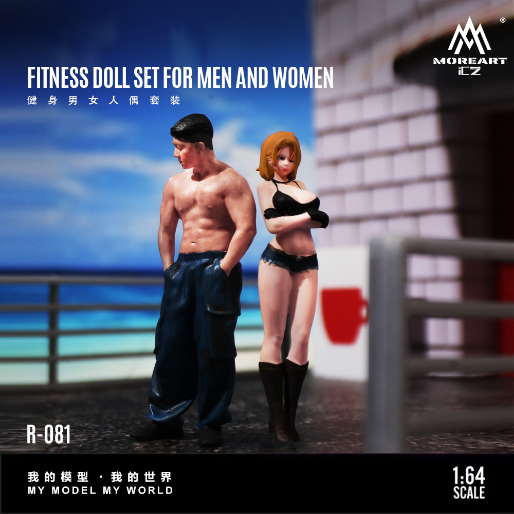Resin Art Set - Meer kunst 1:64 fitness mannelijke en