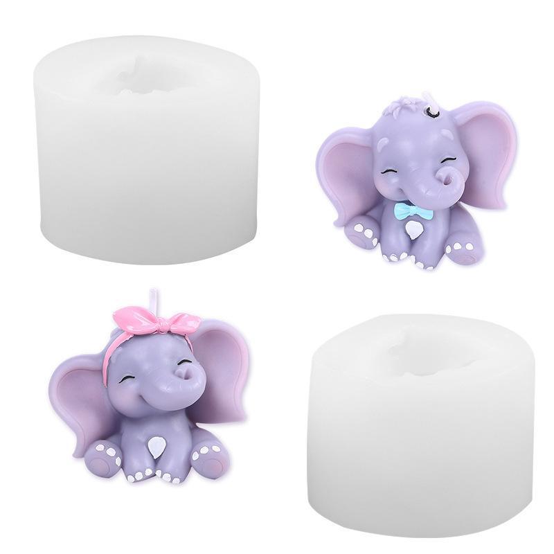 Resin Art Easy - Leuke 3D olifant siliconen kaarsvorm, niet-giftig,