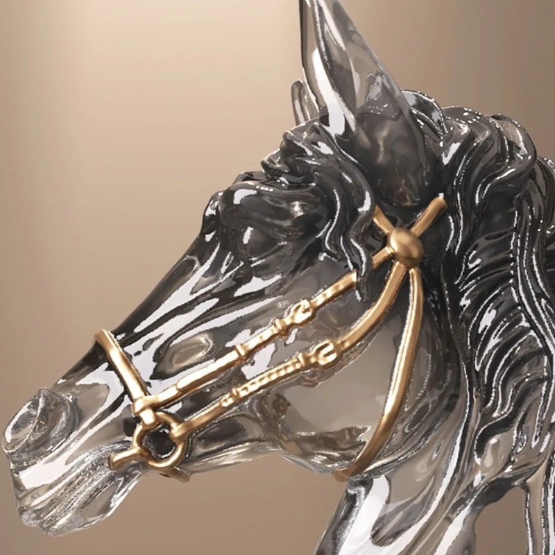 Resin Art And Design - 1 stuks hars paardenhoofd decoratieve kunstontwerp