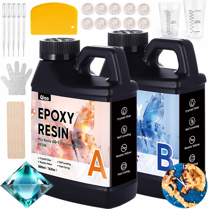 Resin Art Easy - Anti-vergeling kristalheldere epoxyhars kit, eenvoudig te