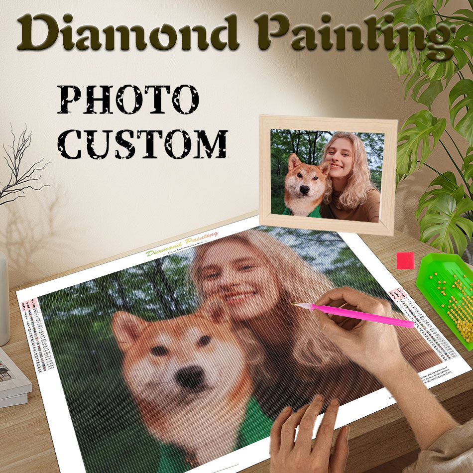 Resin Art Wedding Gift - PhotoCustom Diamond Painting Creëer wandkunst Diy