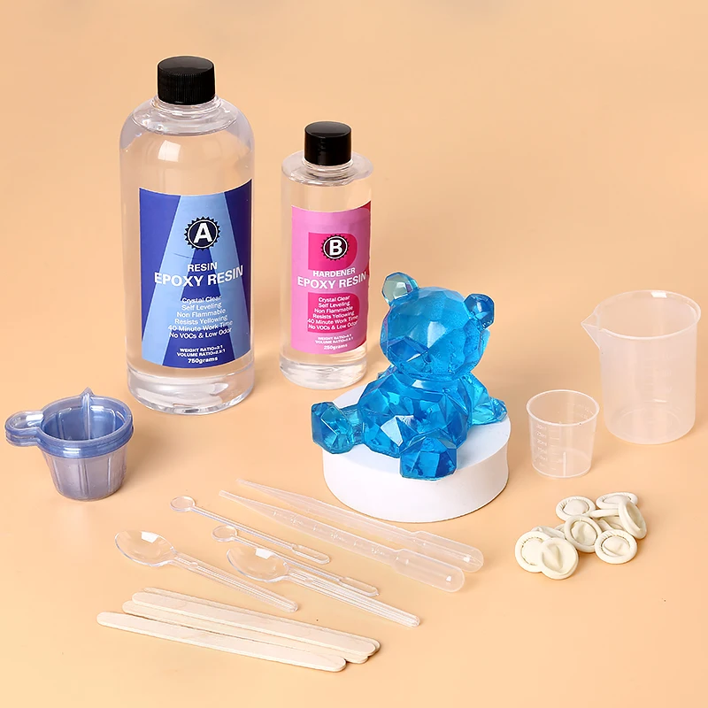 Resin Art Easy - Epoxyhars Kit Kristalhelder Gemakkelijk mengen AB-hars