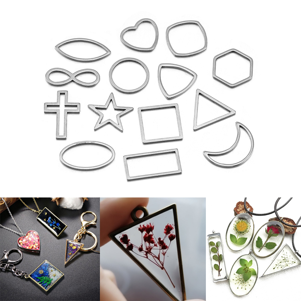 Bezels Pendant Resin - 30 Stks/partij Border Schimmel Geometrische Hollow
