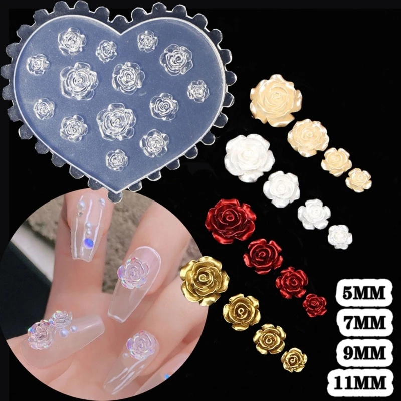 Resin Art Equipment - 3D Rose Flower Nail Art Decoraties