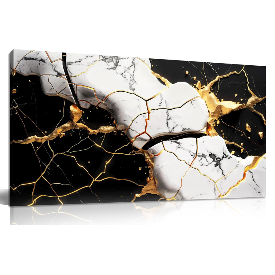 Resin Art Images - Zwart goud textuur abstract beeld kunst