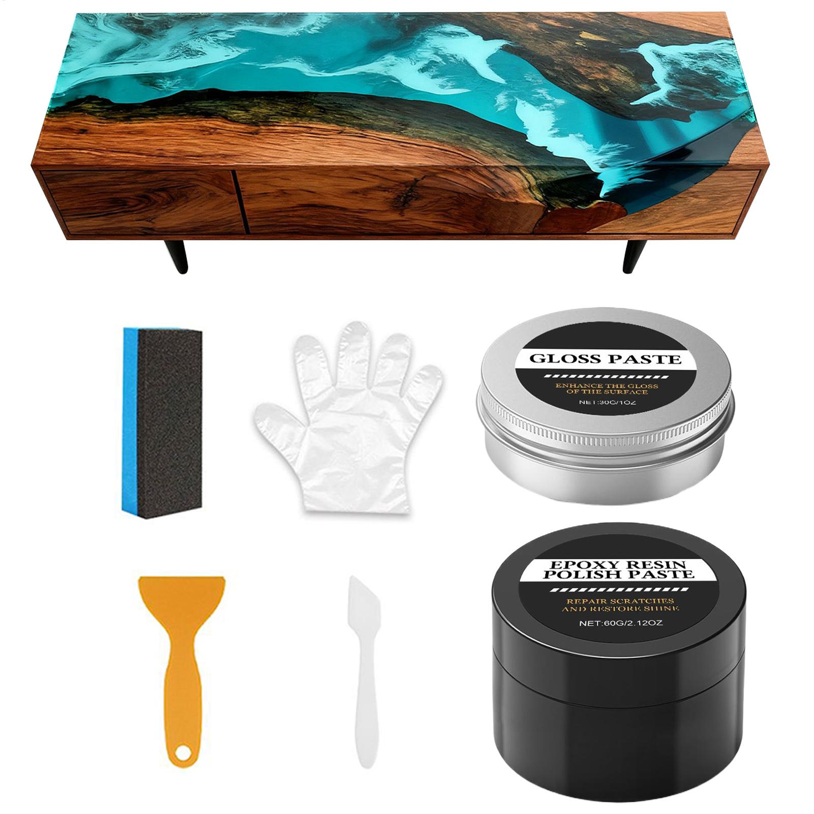 Resin Art Set - Epoxyhars polijstset - Romige krasverwijderingscompound om