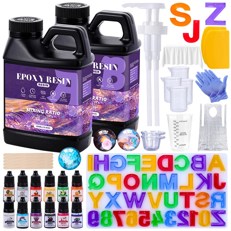 Resin Art Easy - Epoxyhars Kit Kristalheldere Epoxyhars Kit Geen