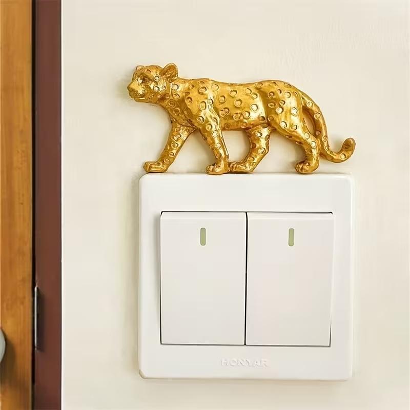 Resin Art Easy - Luipaard Lichtschakelaar Decoratie Zelfklevend Afneembaar Hars