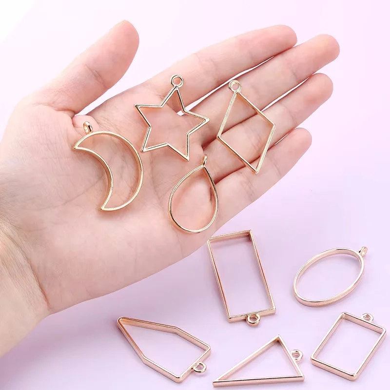 Bezels Pendant Resin - Open Bezel Hangers voor Hars 10