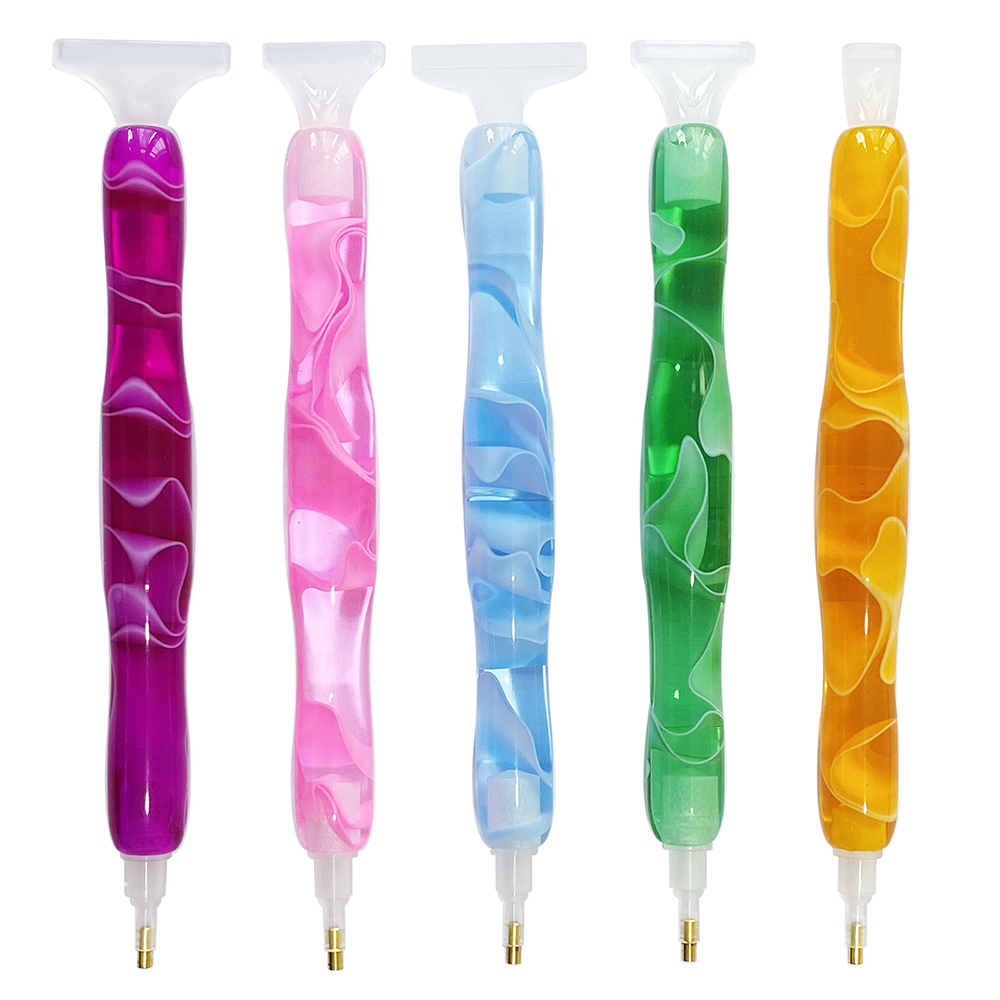 Resin Art Set - Kleurrijke harsdiamant schilderpen met 5 verwisselbare
