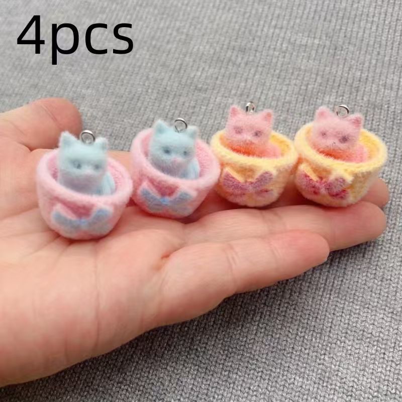 4 stuks 3D pluche hars kattenh - Resin Art Engagement recensie en prijs