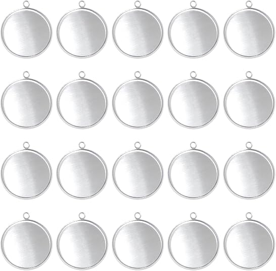 20-delige roestvrijstalen rond - Bezels Pendant Resin recensie en prijs