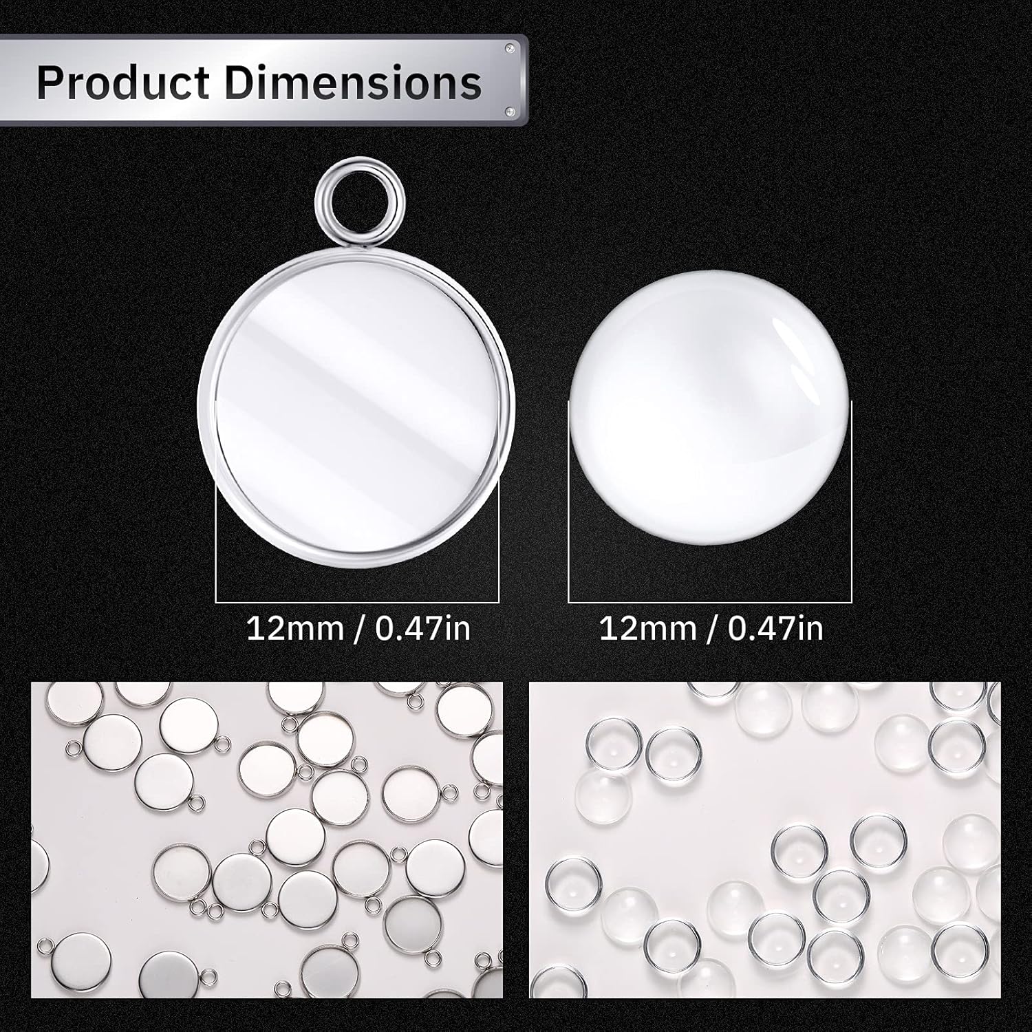 20-delige roestvrijstalen rond - Bezels Pendant Resin recensie en prijs