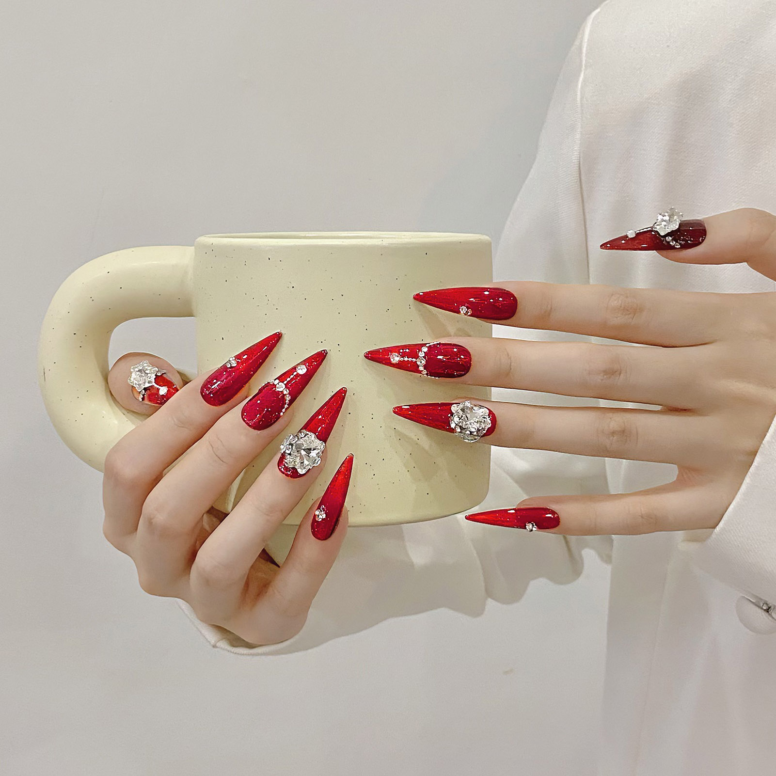 10 stuks handgemaakte rode kun - Resin Art Flower recensie en prijs
