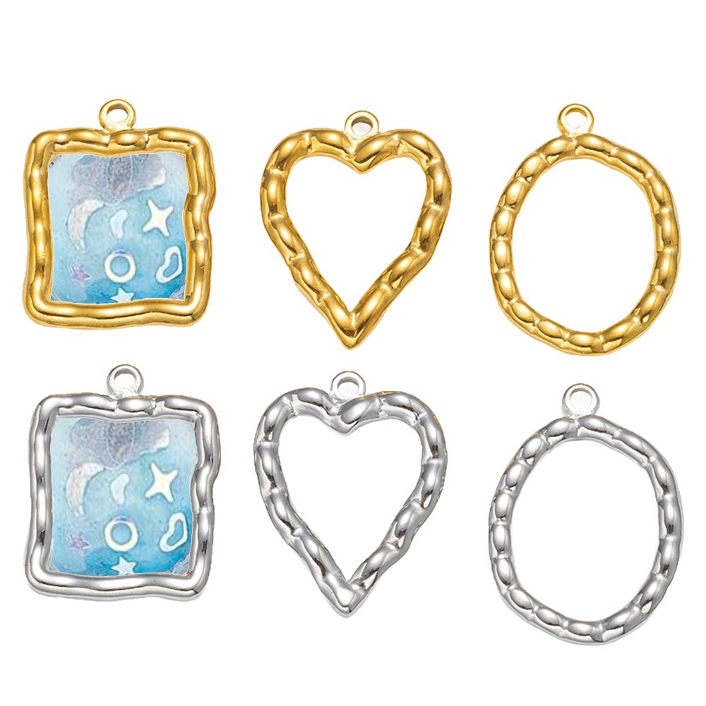 5 stks roestvrij staal hart ro - Bezels Pendant Resin recensie en prijs