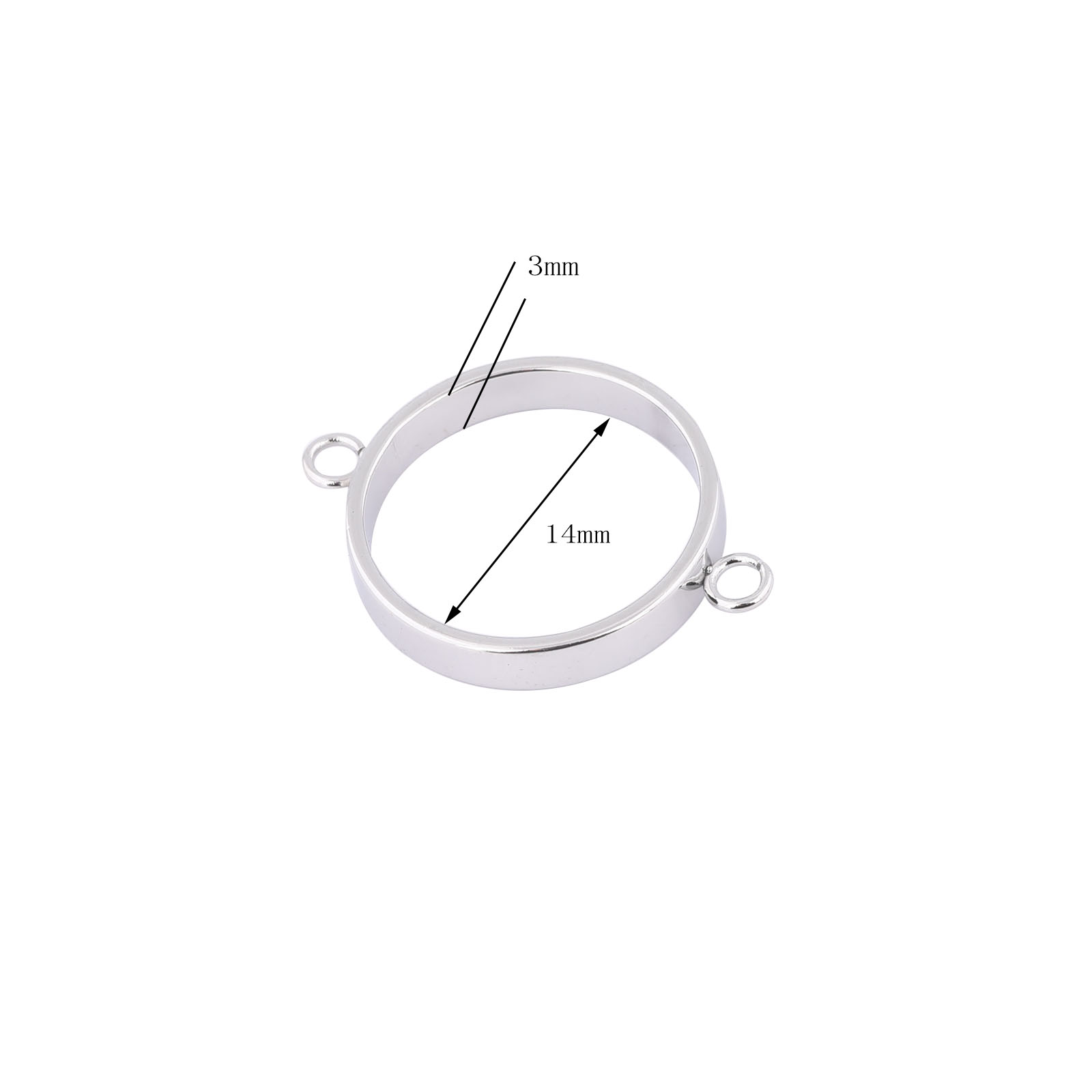 10 stuks roestvrij staal 14 mm - Bezels Pendant Resin recensie en prijs