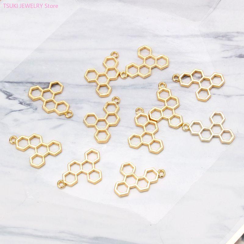62KE 10x/set gouden honingraat - Bezels Pendant Resin recensie en prijs