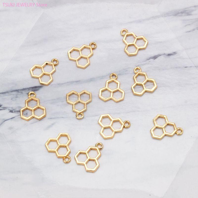 62KE 10x/set gouden honingraat - Bezels Pendant Resin recensie en prijs