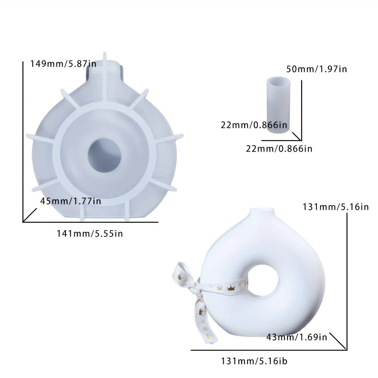 1 DIY ronde vaas siliconen mal - Resin Art Equipment recensie en prijs