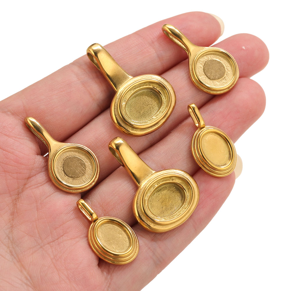 5 stuks roestvrij staal ronde  - Bezels Pendant Resin recensie en prijs