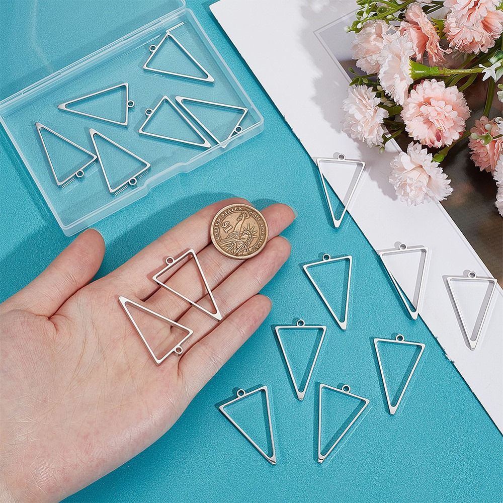 16 stuks roestvrijstalen drieh - Bezels Pendant Resin recensie en prijs