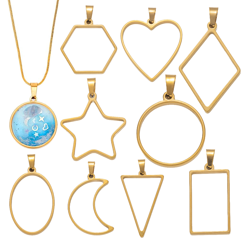 5 stuks roestvrij staal open r - Bezels Pendant Resin recensie en prijs
