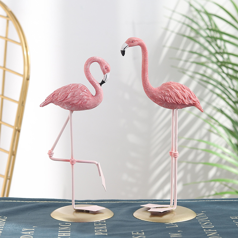 3 stuks roze flamingo beeldjes - Resin Art Wedding Gift recensie en prijs