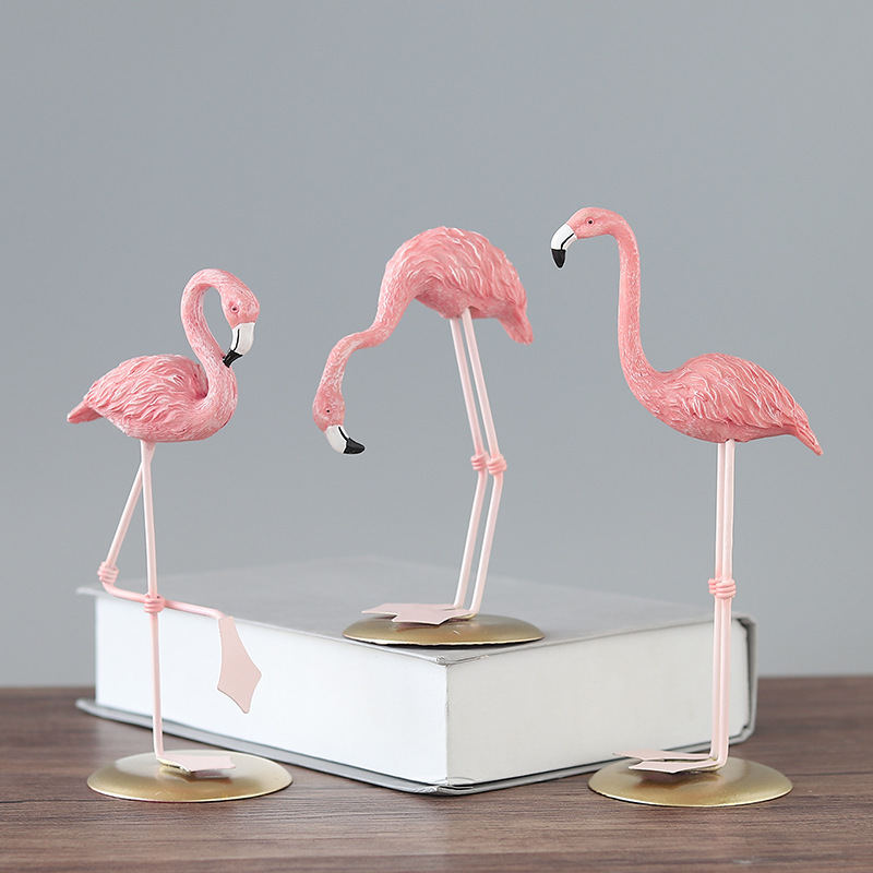 3 stuks roze flamingo beeldjes - Resin Art Wedding Gift recensie en prijs