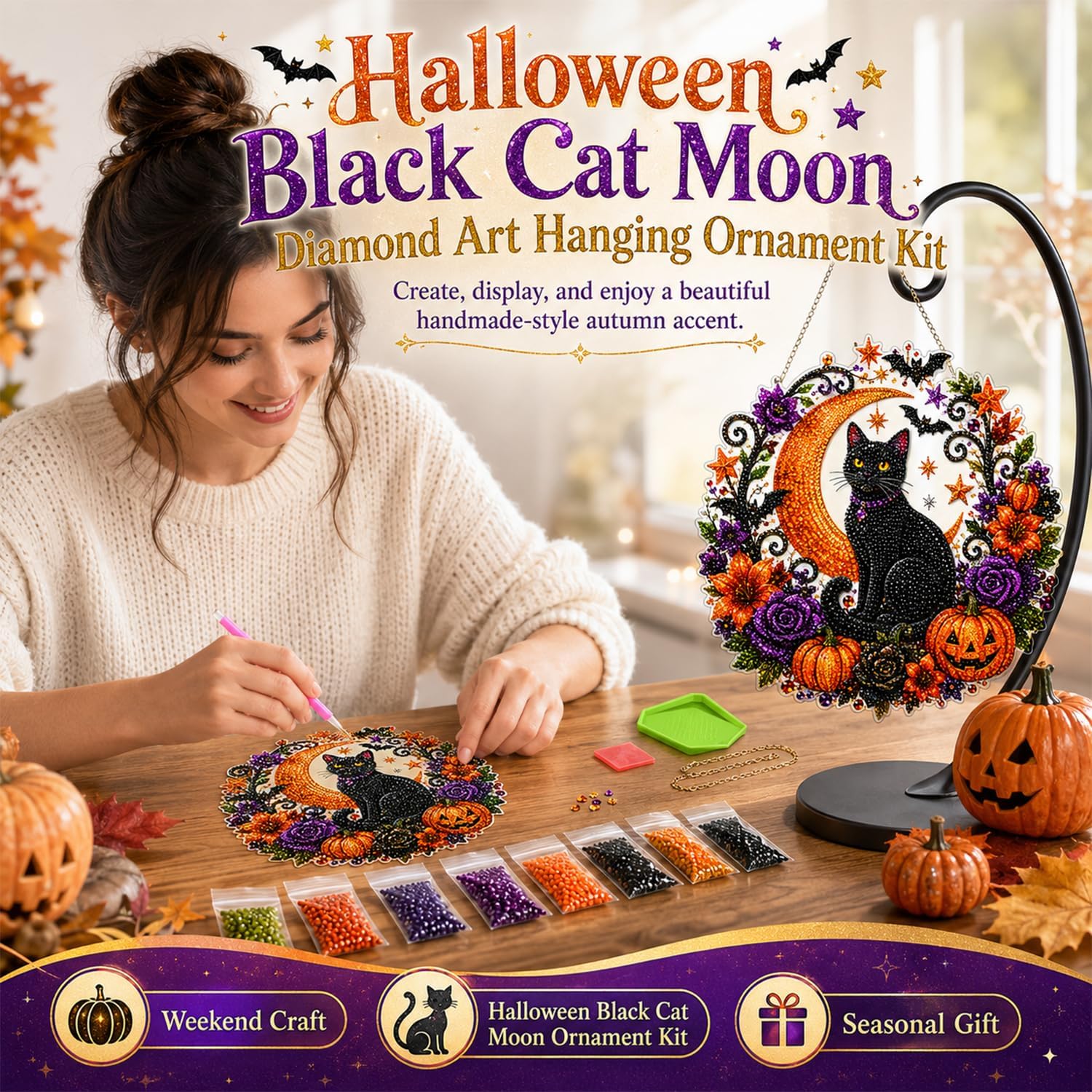 Halloween Pompoenen Diamantkun - Resin Art Flower recensie en prijs