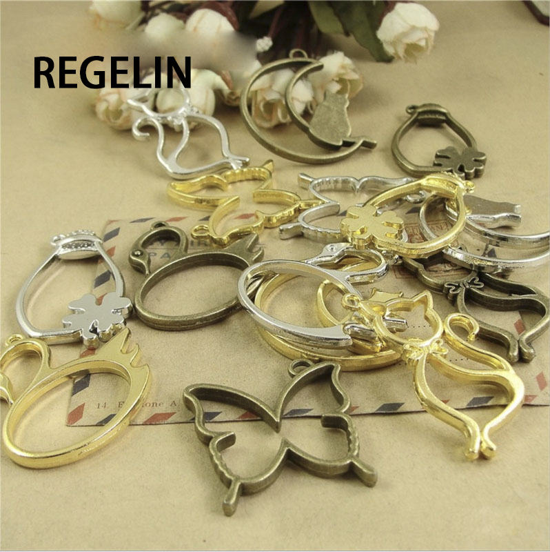 5 pcs Kat maan vorm Metalen Fr - Bezels Pendant Resin recensie en prijs