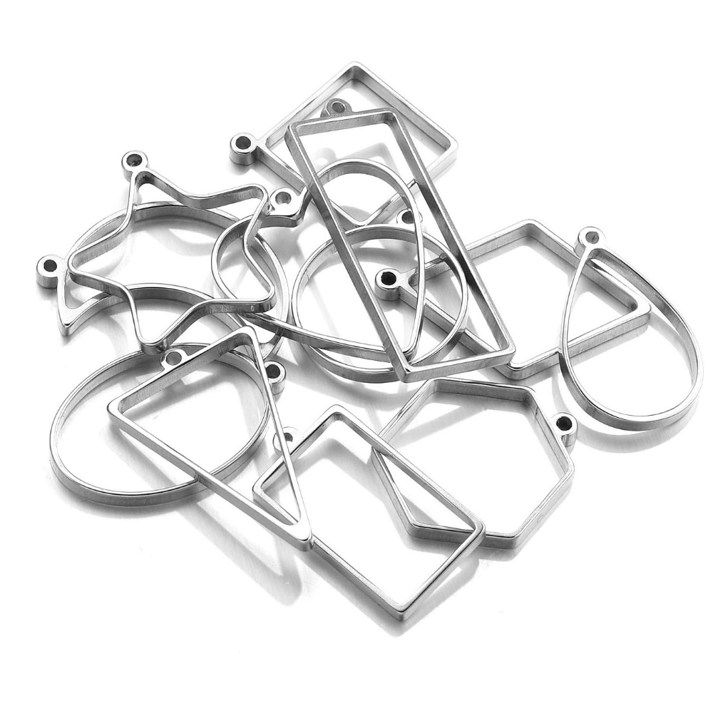 10 stuks roestvrij staal geen  - Bezels Pendant Resin recensie en prijs