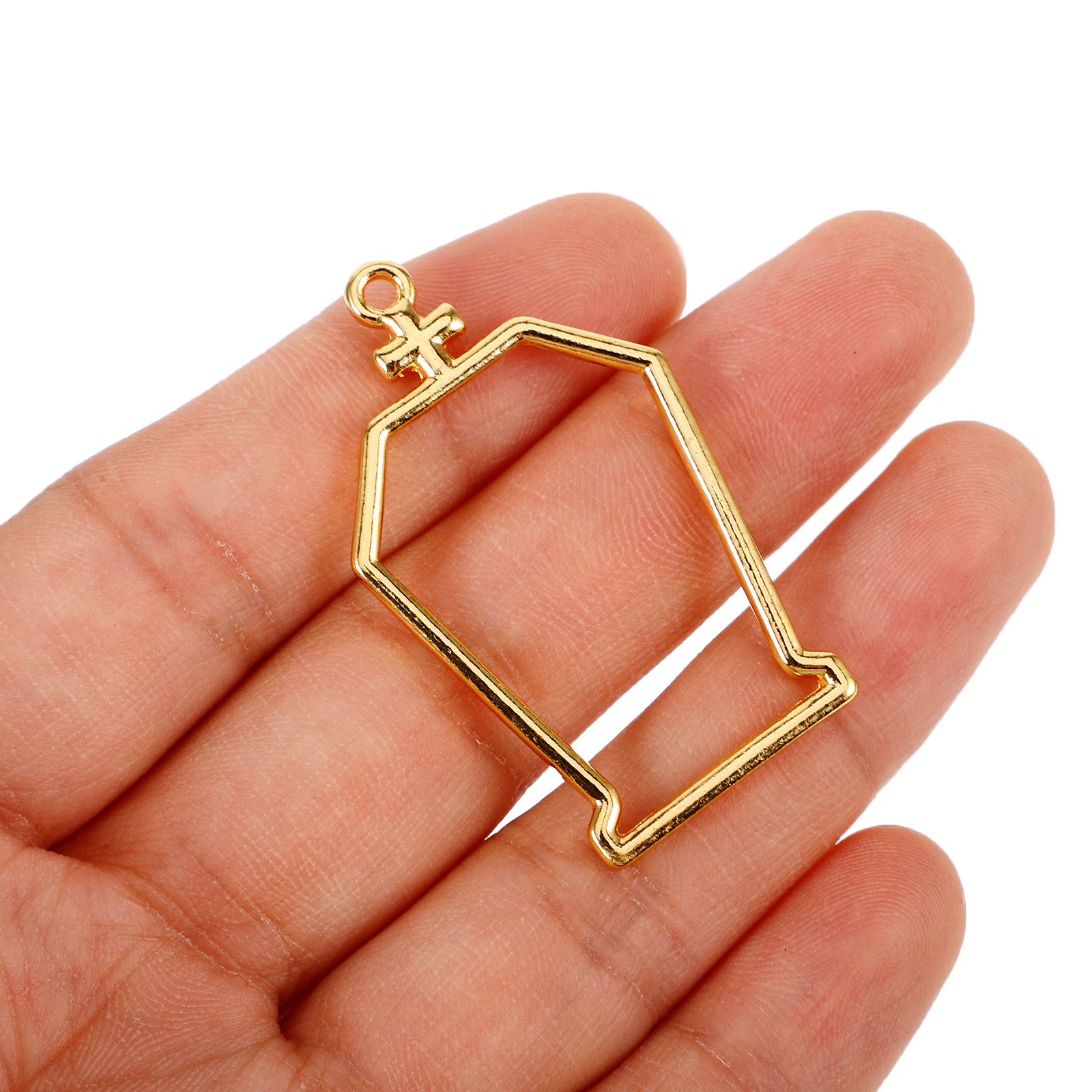 10 stuks kistvormige metalen h - Bezels Pendant Resin recensie en prijs