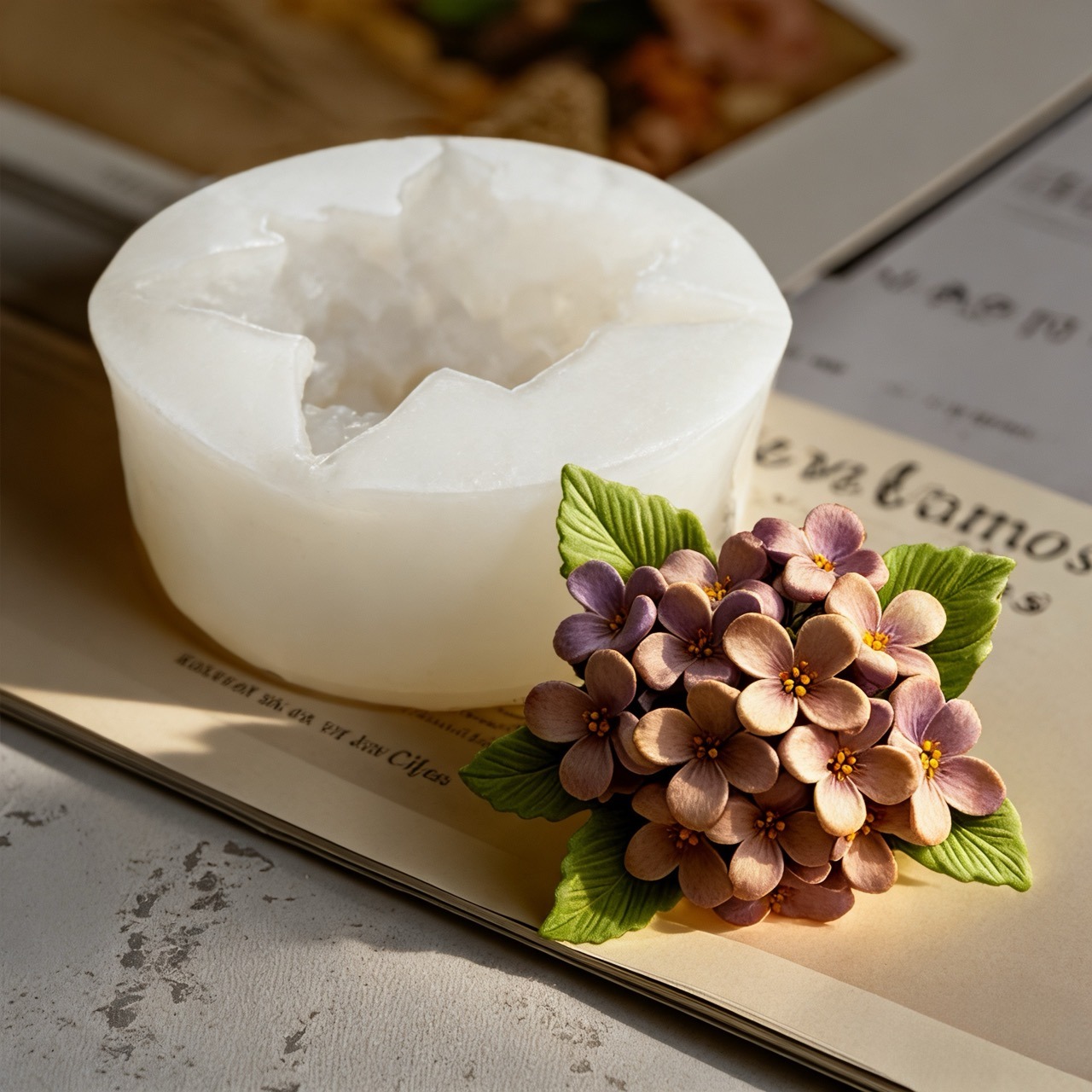 2-delige 3D Rose Lilac Flower  - Resin Art Wedding Gift recensie en prijs