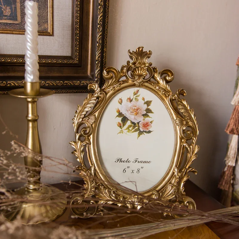 Retro gouden ovale hars fotoli - Resin Art Wedding Gift recensie en prijs