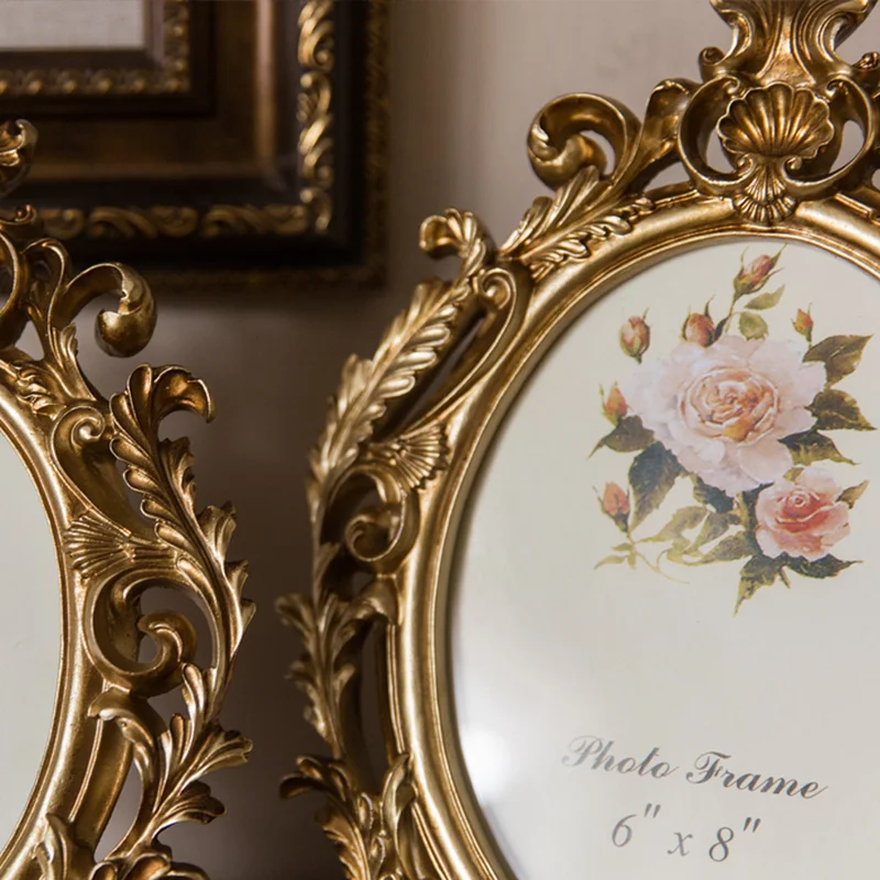 Retro gouden ovale hars fotoli - Resin Art Wedding Gift recensie en prijs